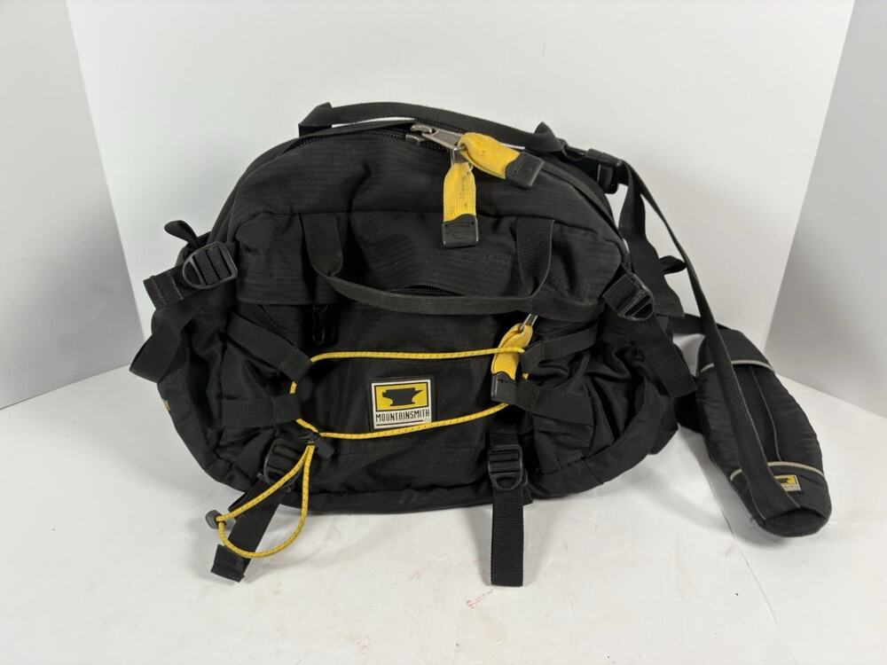 Mountainsmith Tour TLS Lumbar Waist Pack Black Yellow Hiking Bag w Harness